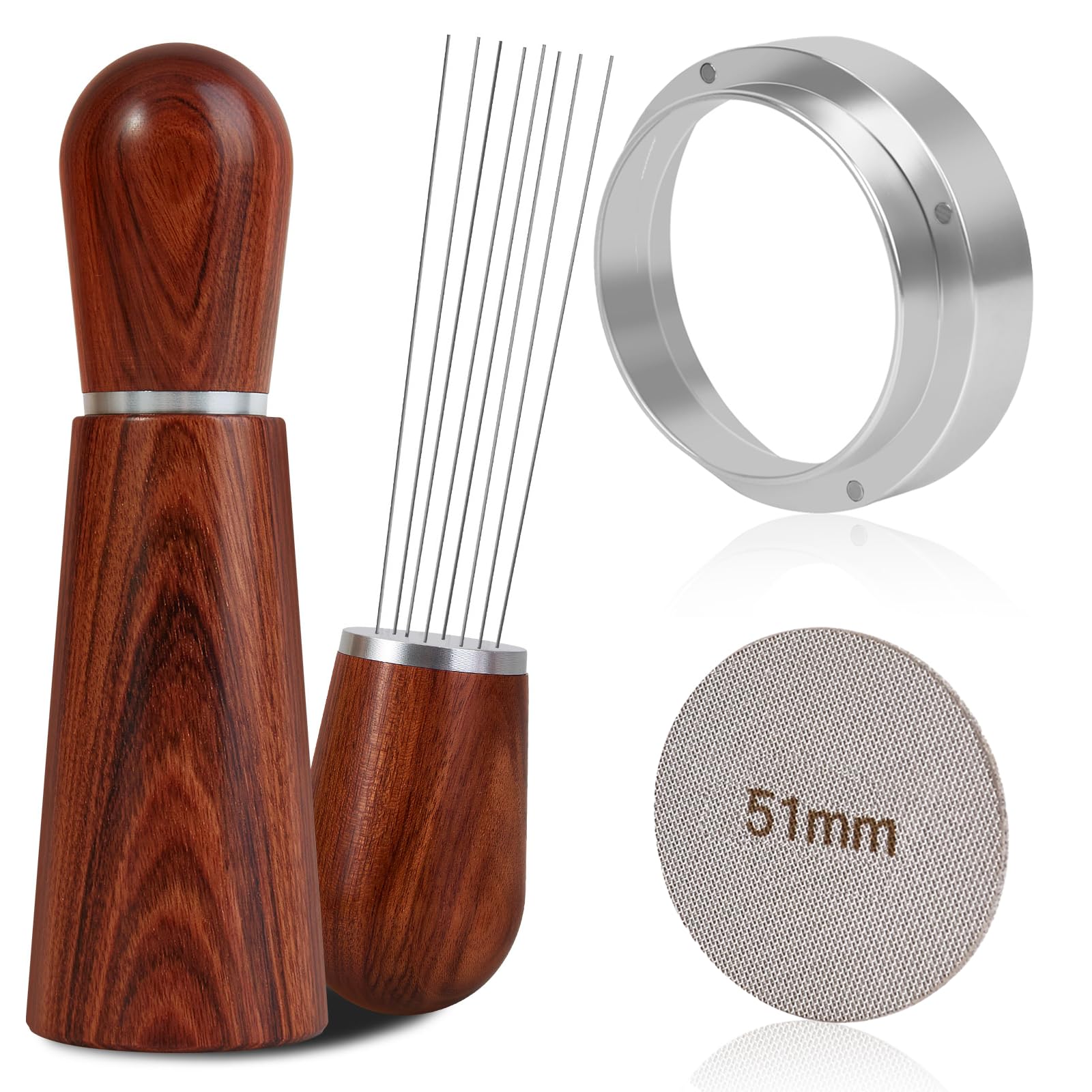 Reoszeank WDT con mango de madera y 8 agujas para distribución