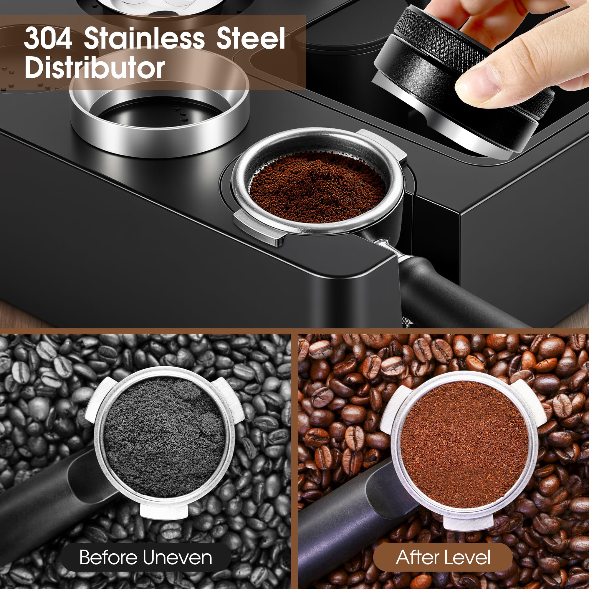 Reoszeank WDT Tool espresso, rompe grumos para extracción uniforme