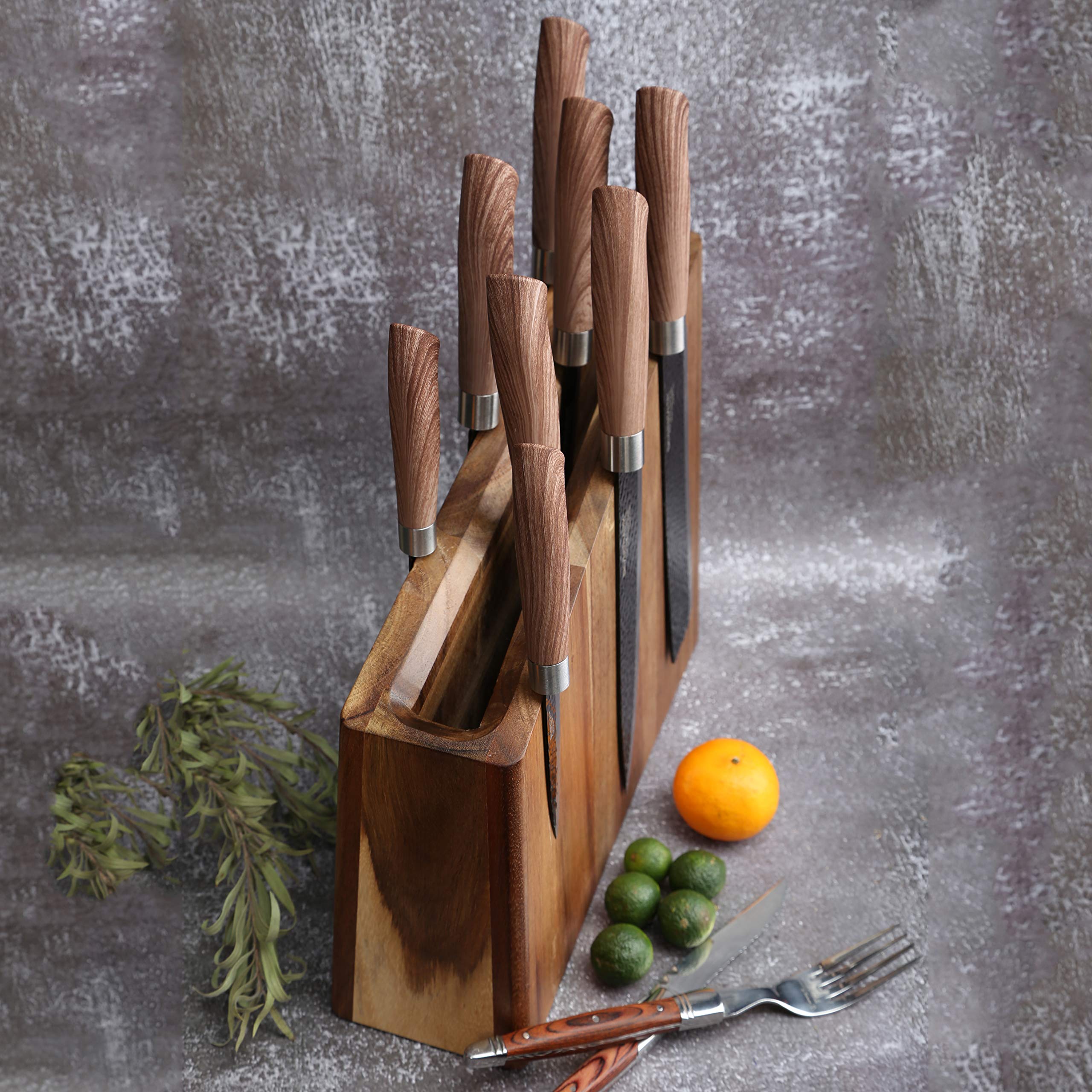 Acacia natural de Resafy con grano único para un toque cálido.