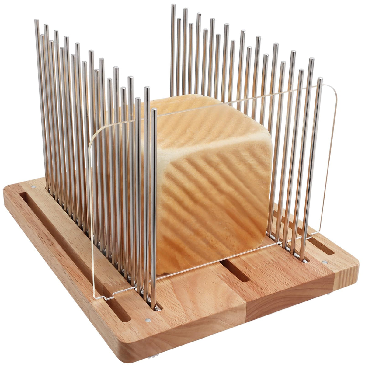 Resbywarm rebanadora pan con guía ajustable para rebanadas uniformes en casa