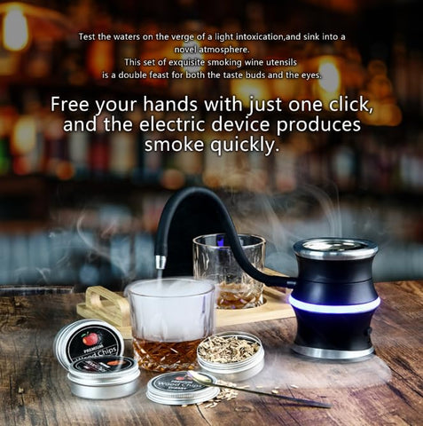 Respiro kit ahumador whisky eléctrico, control del humo con ventilador integrado.