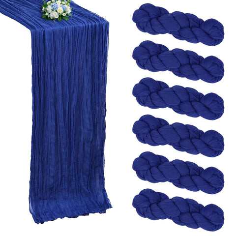 RestfulGlow camino de mesa azul real de 10 pies listo para bodas
