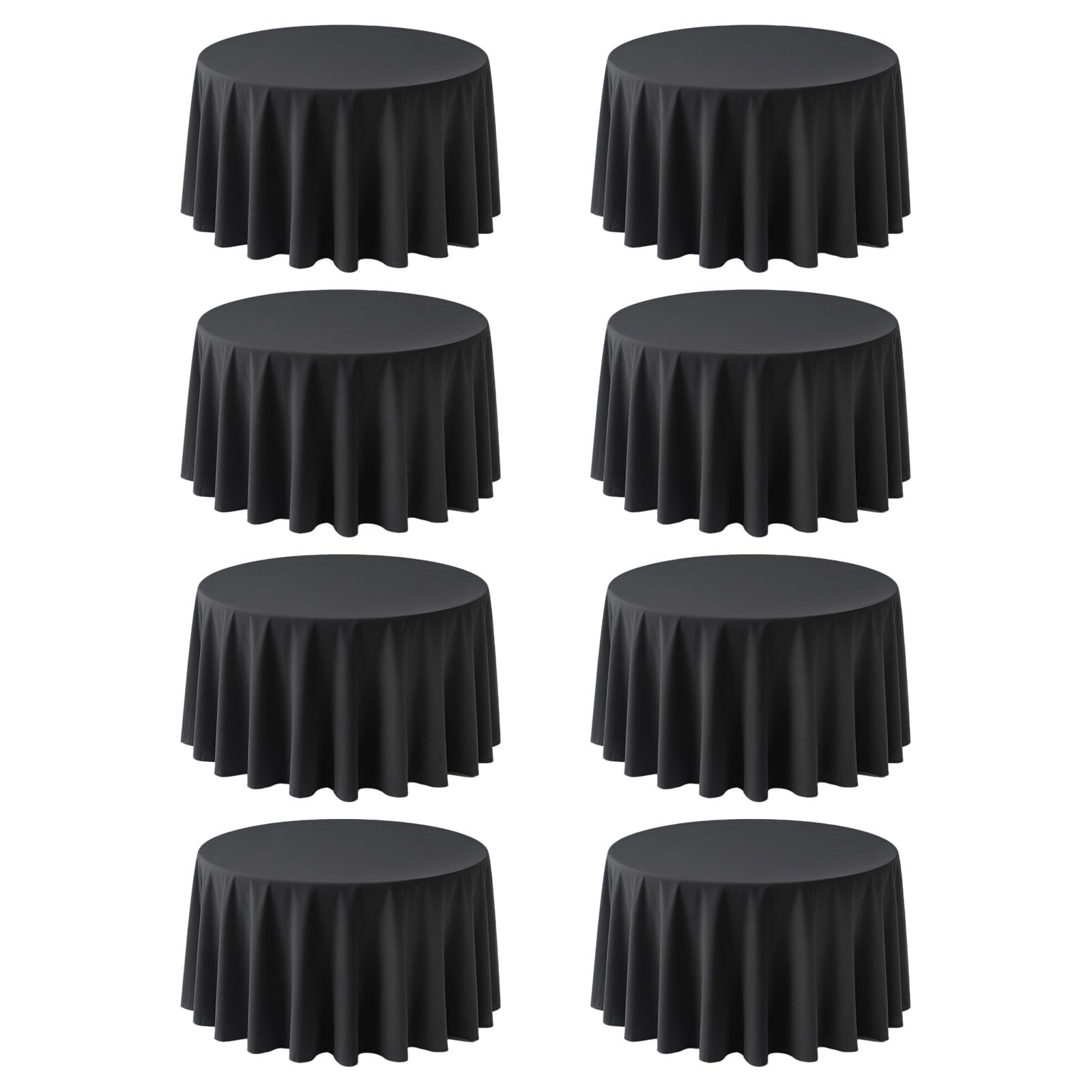 Mantel RestfulGlow para mesa redonda de 90 pulgadas, ideal para banquetes elegantes.