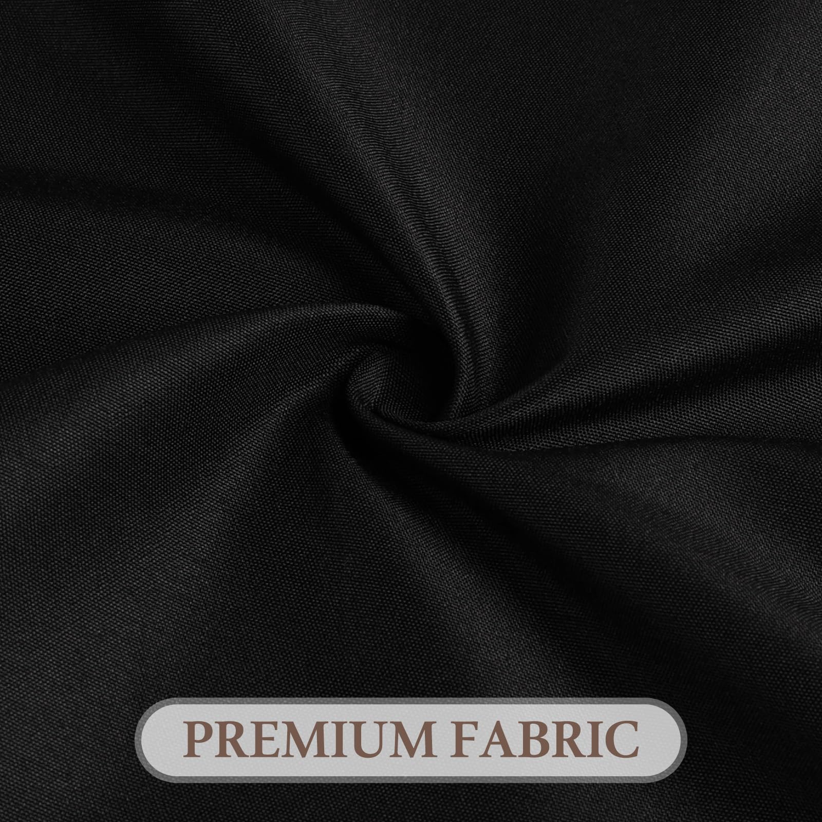 Mantel RestfulGlow negro lavable y fácil de cuidar para uso diario.