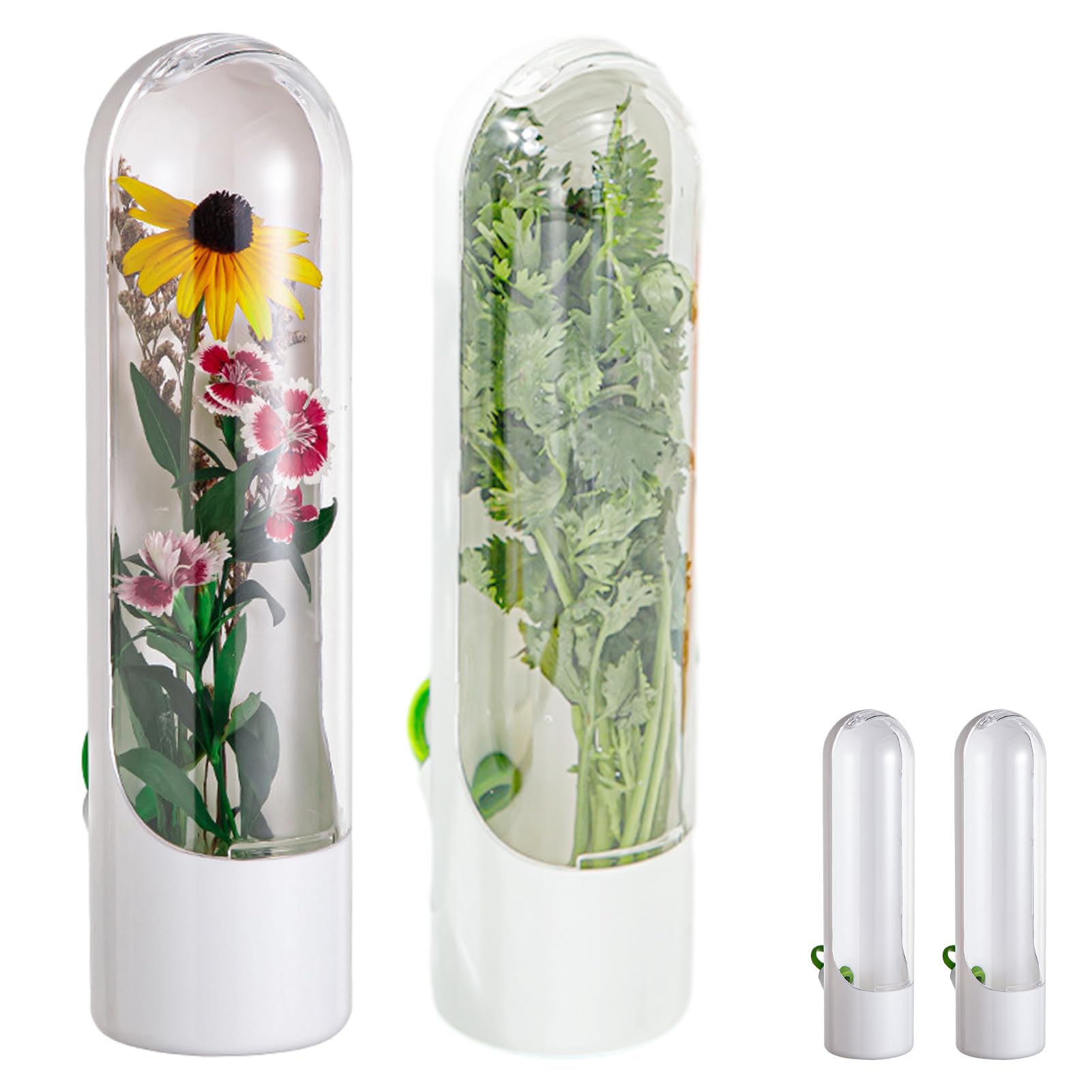 Restynic contenedor hierbas refrigerador para frescura extendida.