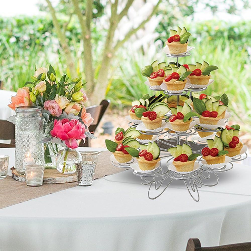 Resulzon dulces y quesos en 4 niveles para buffets elegantes