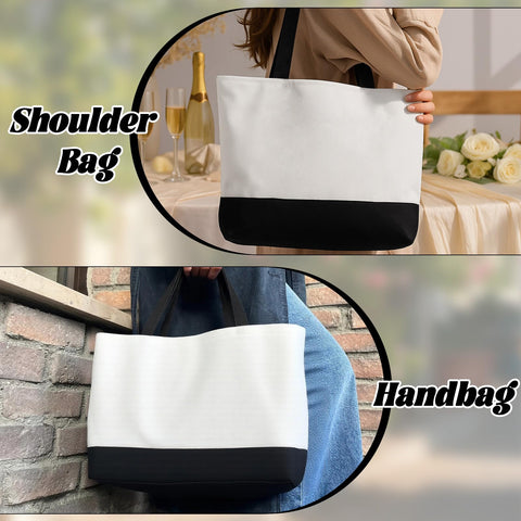 Retainbre bolsa sublimación canvas, vista lateral, plegable para guardarla en bolsos.