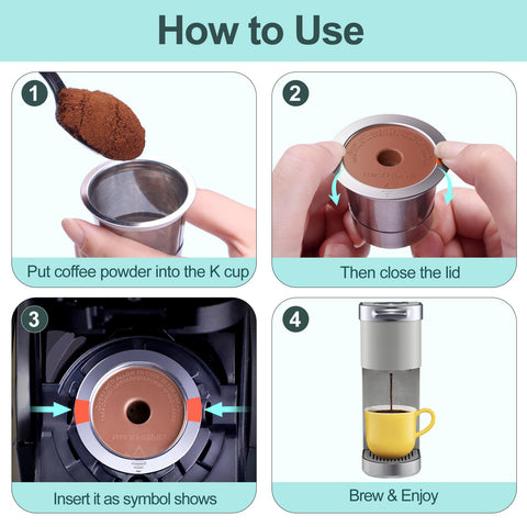 Acero inoxidable de RETHONE K Cup ofrece durabilidad para reutilizar.