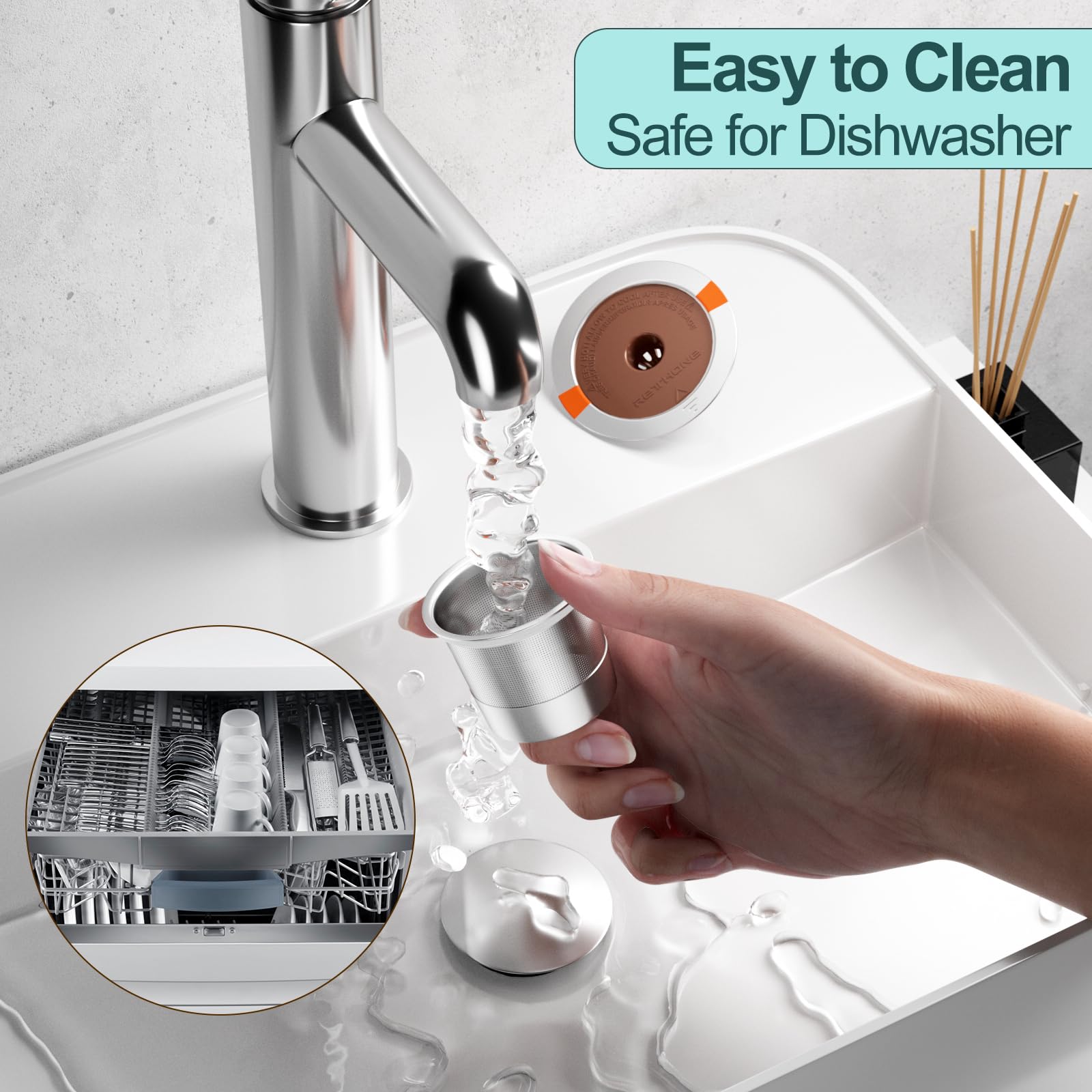 RETHONE K Cup compatibles con Keurig 1.0 y 2.0 para mayor flexibilidad.