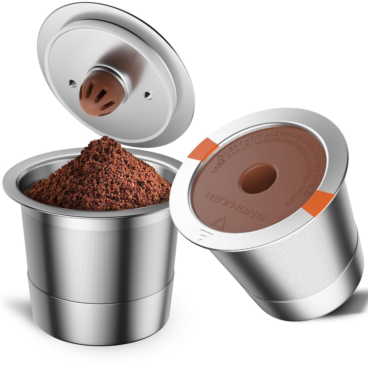 Cápsula RETHONE reutilizable con filtrado compacto para Keurig, sabor más fresco.