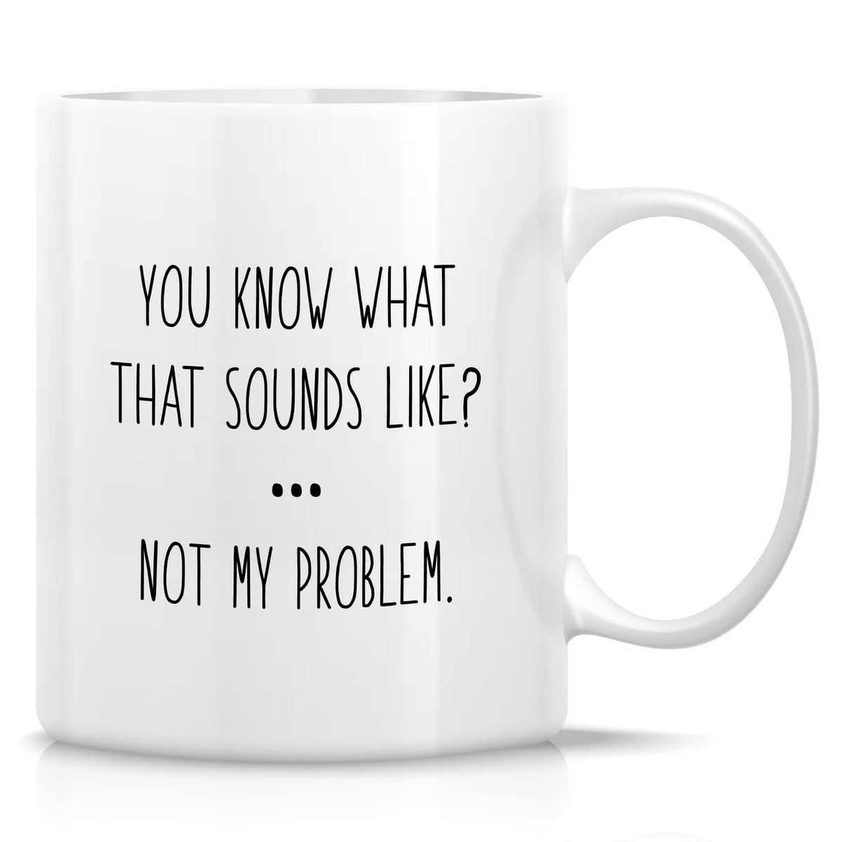 Taza Retreez de cerámica con humor sarcástico, ideal para empezar el día.