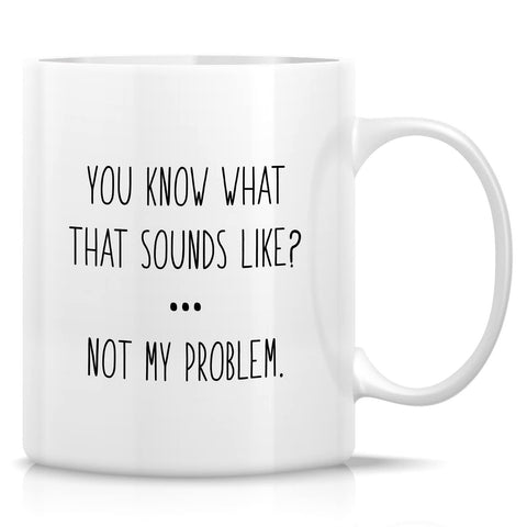 Taza Retreez de cerámica con humor sarcástico, ideal para empezar el día.
