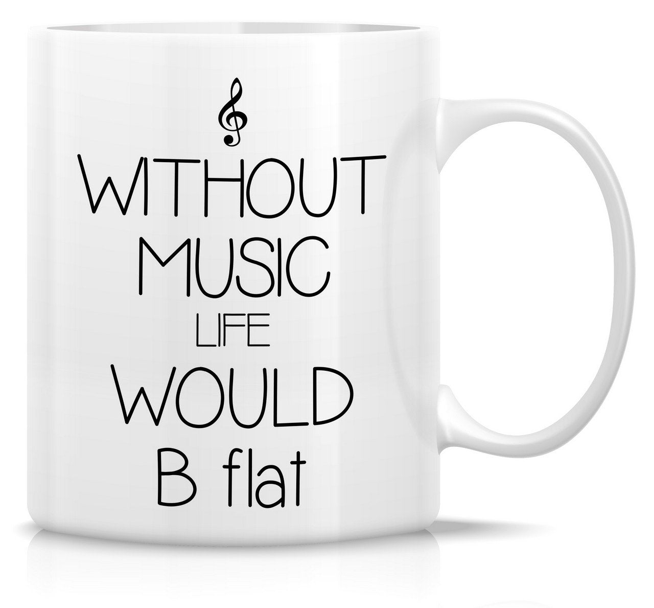 Retreez taza divertida sin música de 11 oz, ideal para empezar el día con humor.