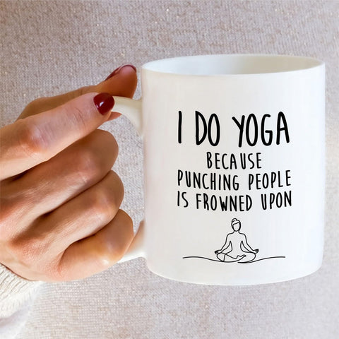 Retreez taza yoga con agarre ergonómico, cómoda para bebidas