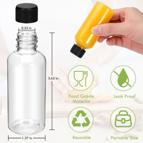 Botellas mini Revahope de 2 oz, tamaño compacto para viaje.