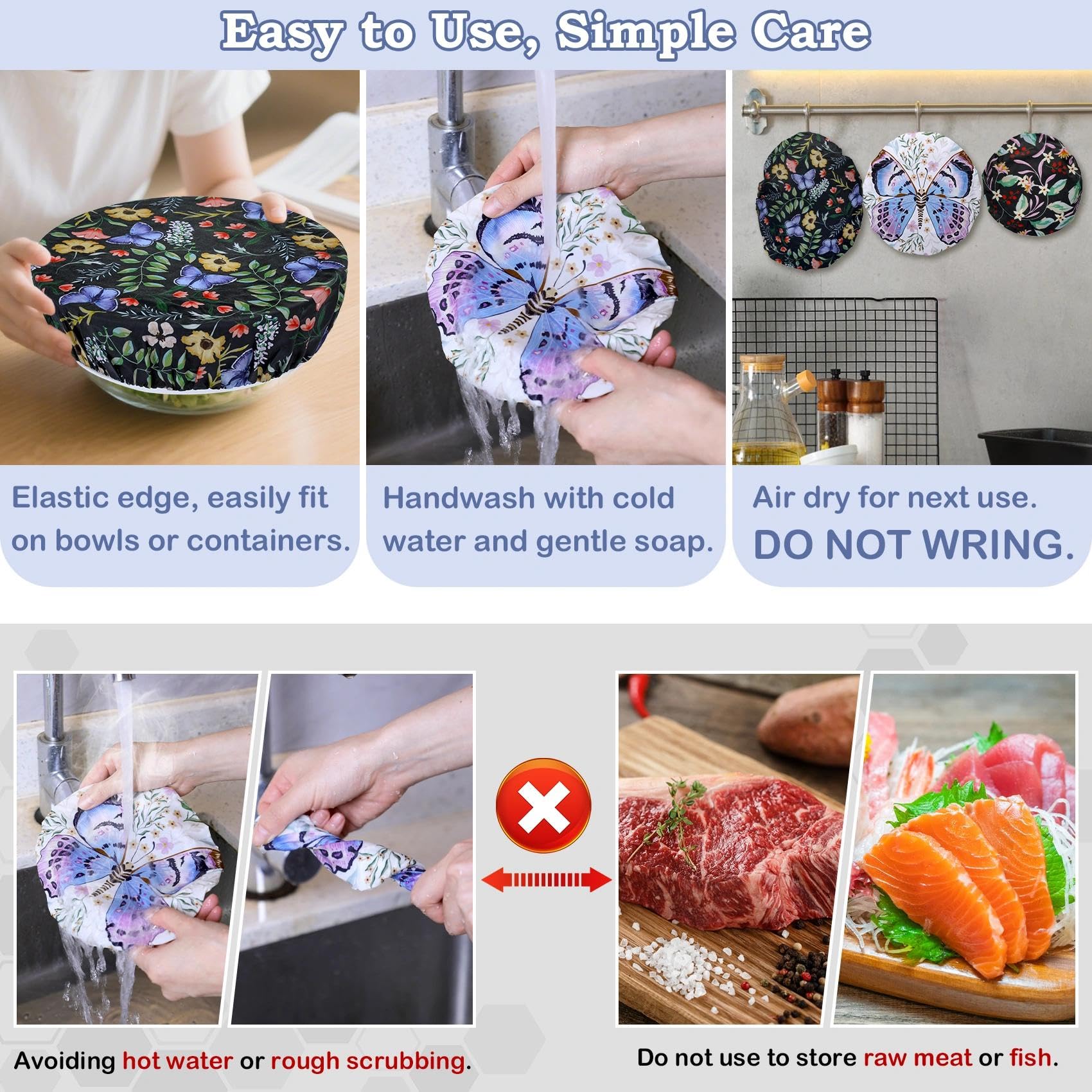 Revahope cubertores de cera reutilizables para múltiples usos culinarios.