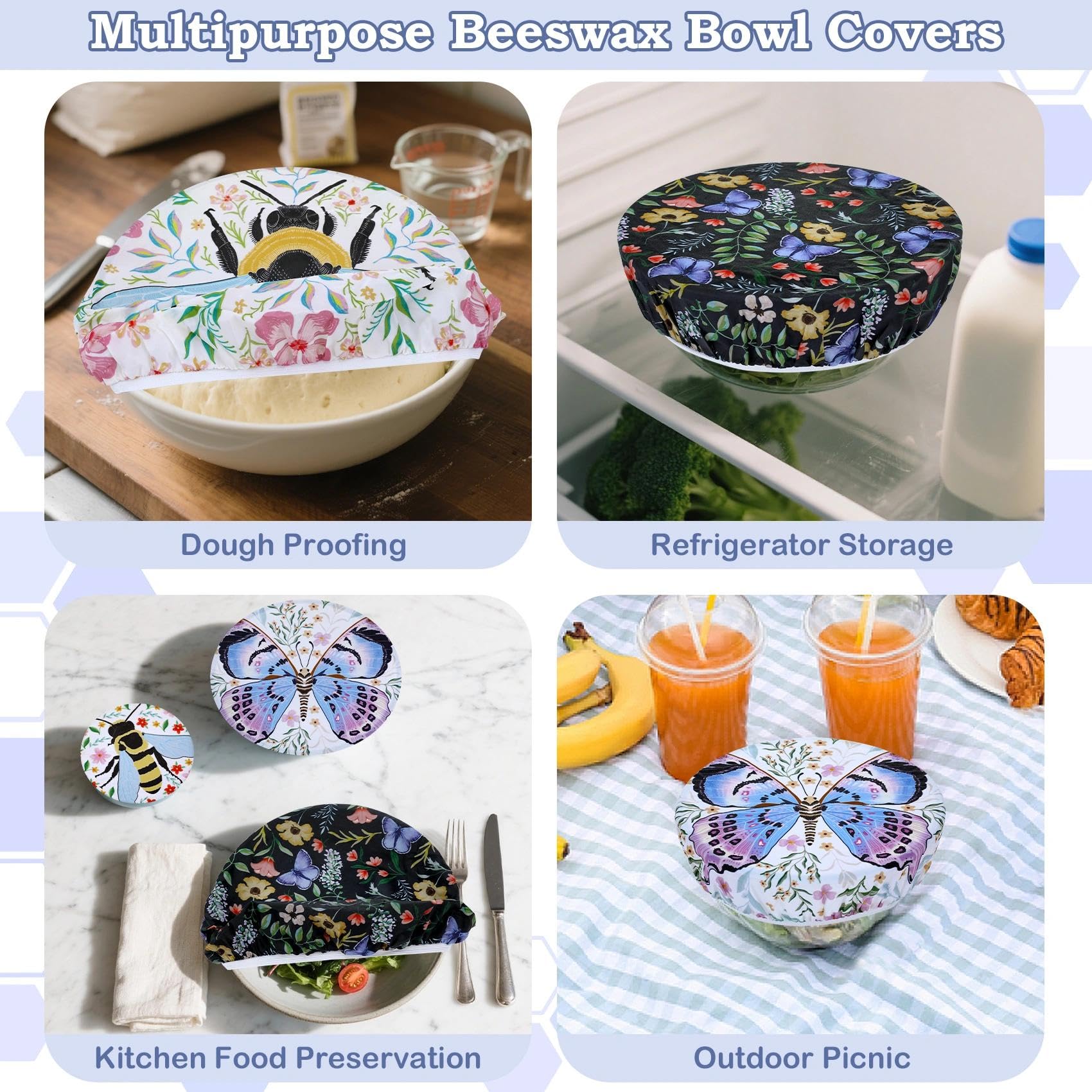 Revahope cubiertas de cera para 30 cm útiles en almacenamiento y preparación.