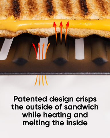 Revolution Toastie Press antiadherente, limpieza más fácil tras uso