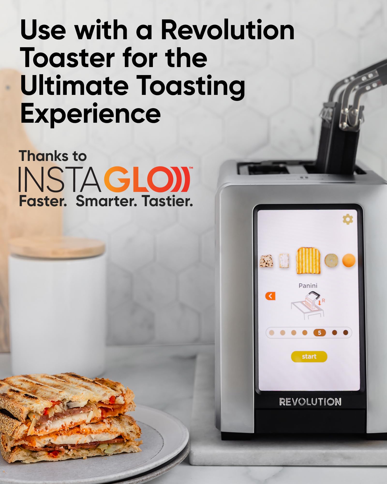 Revolution Toastie Press diseño universal, funciona con la mayoría de tostadoras