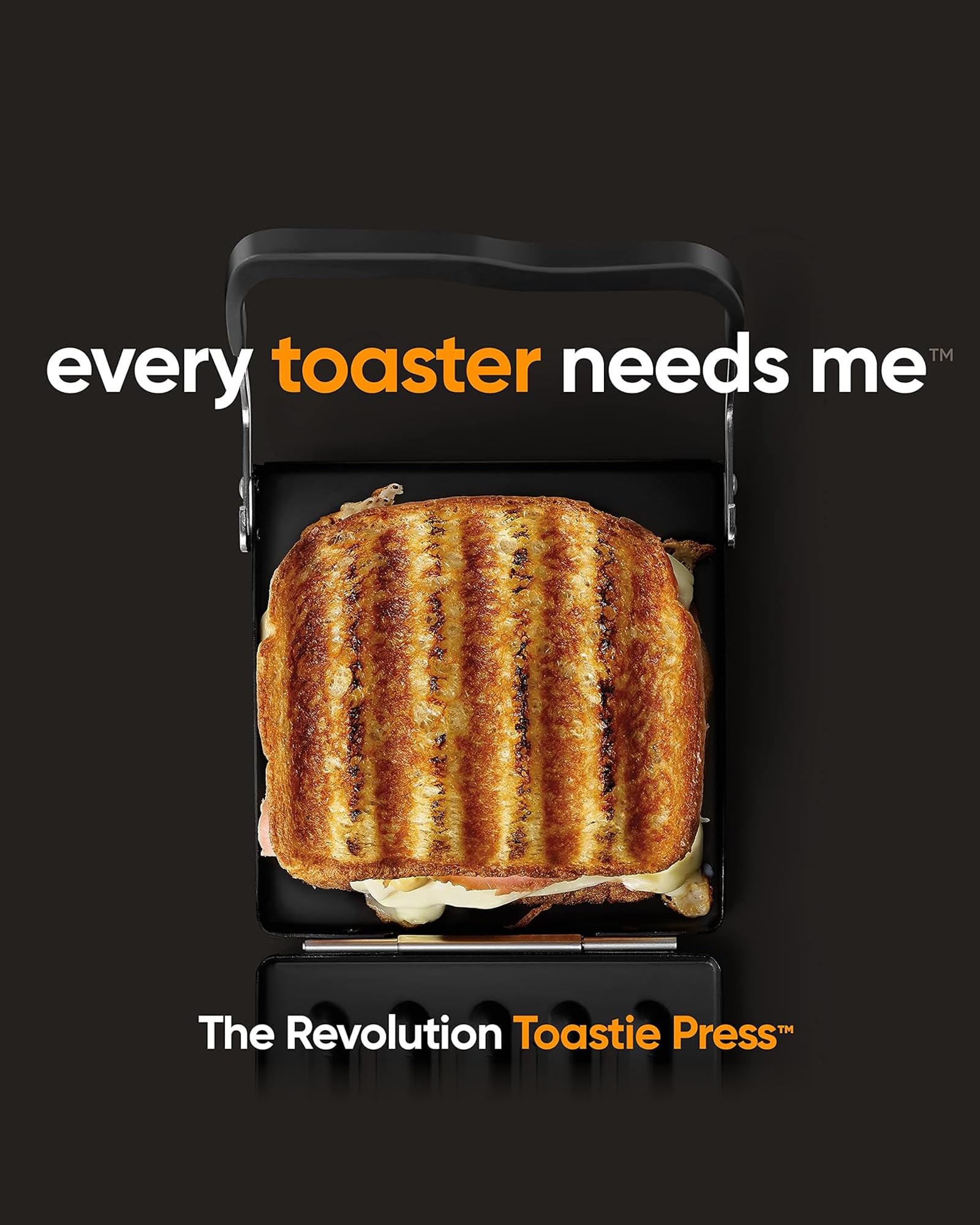 Revolution Toastie Press con manijas de silicona, manejo seguro