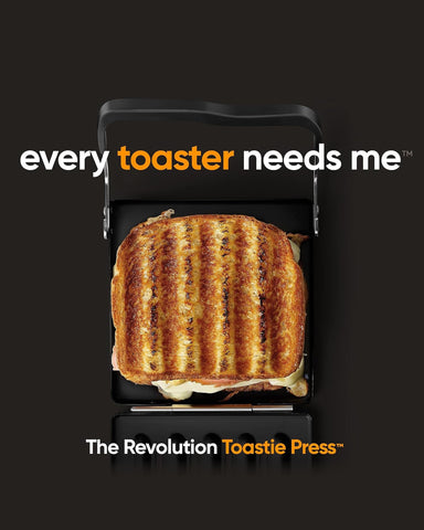 Revolution Toastie Press con manijas de silicona, manejo seguro