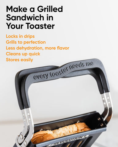 Revolution Toastie Press para quesadillas, rellenos calientes y bordes dorados