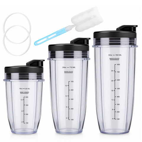 Copas Ninja Revorit de 18 oz para batidos con cierre hermético.