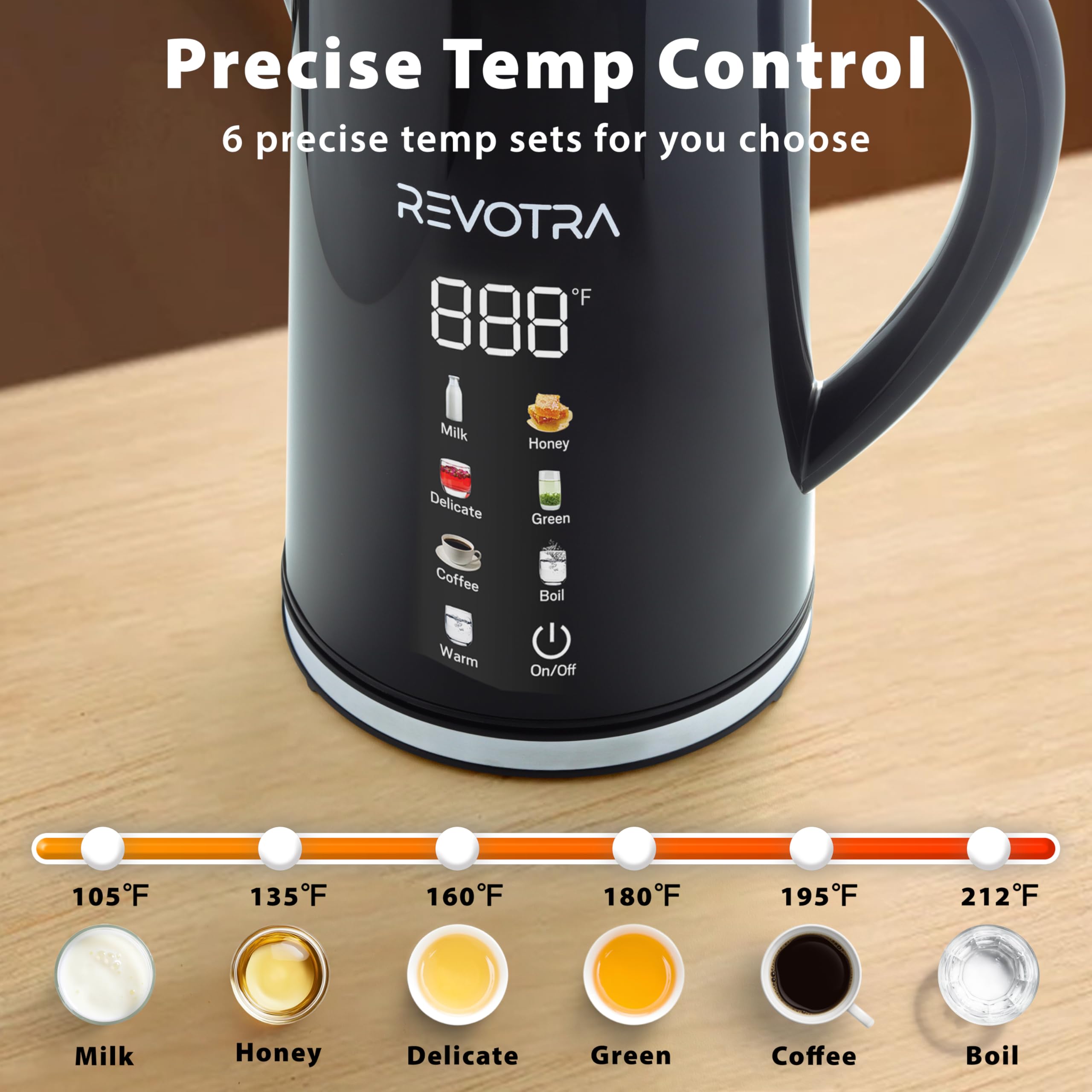 REVOTRA, cuerpo de doble pared para seguridad y temperatura estable durante el hervido