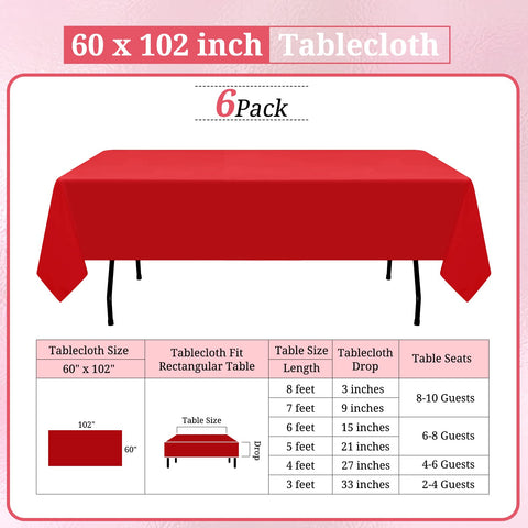 Mantel rojo REWOMC con borde doblado, aspecto elegante para eventos.