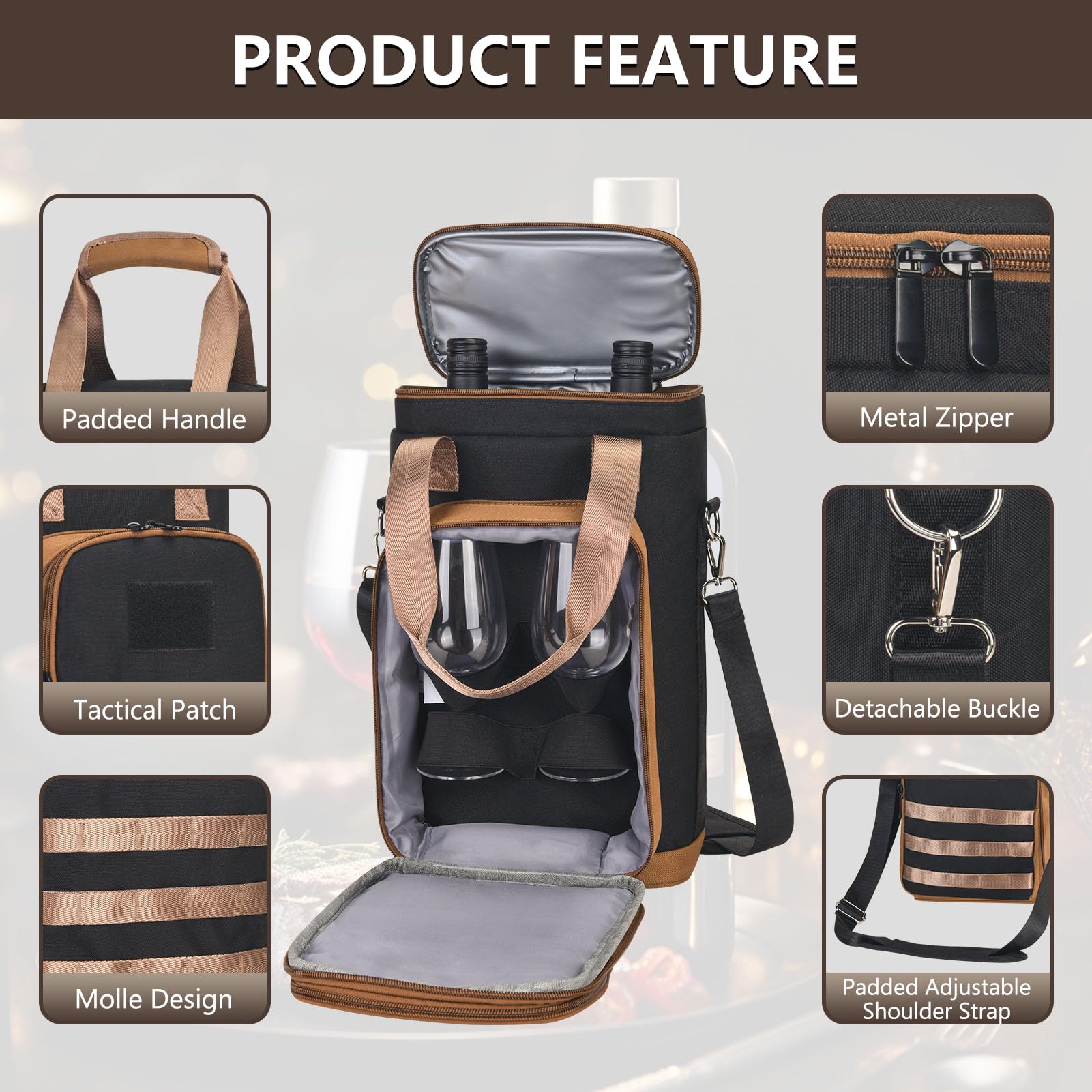 Rexmore accesorios incluidos como vasos y abrebotellas.