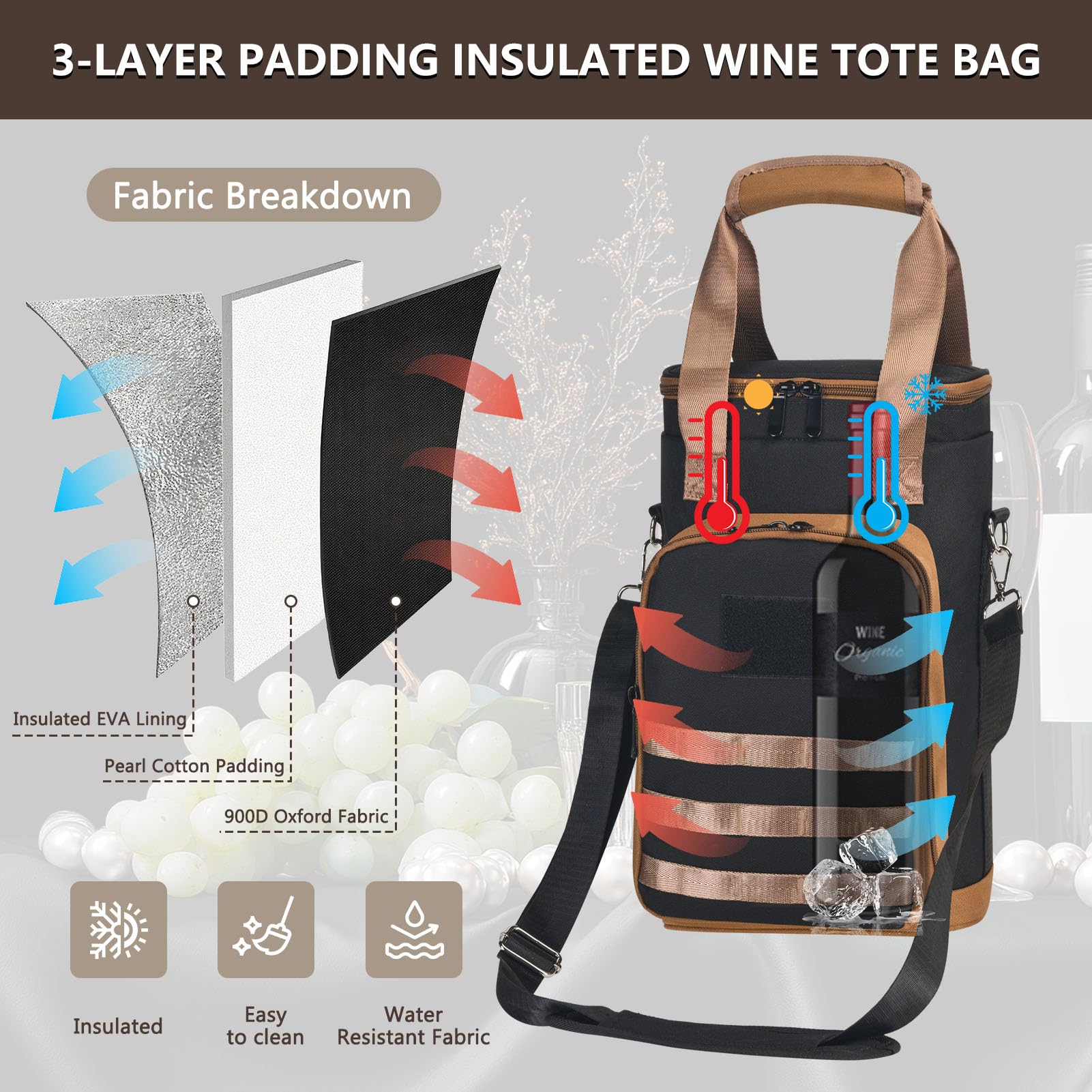 Rexmore capacidad de 10 litros para vino y accesorios.