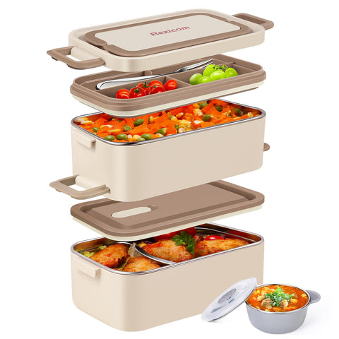 Rezicom lonchera bento 2L con compartimentos para almuerzos variados
