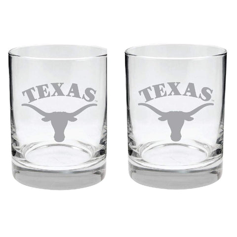 Vaso RFSJ Texas Longhorns, dos caras satinadas para whisky