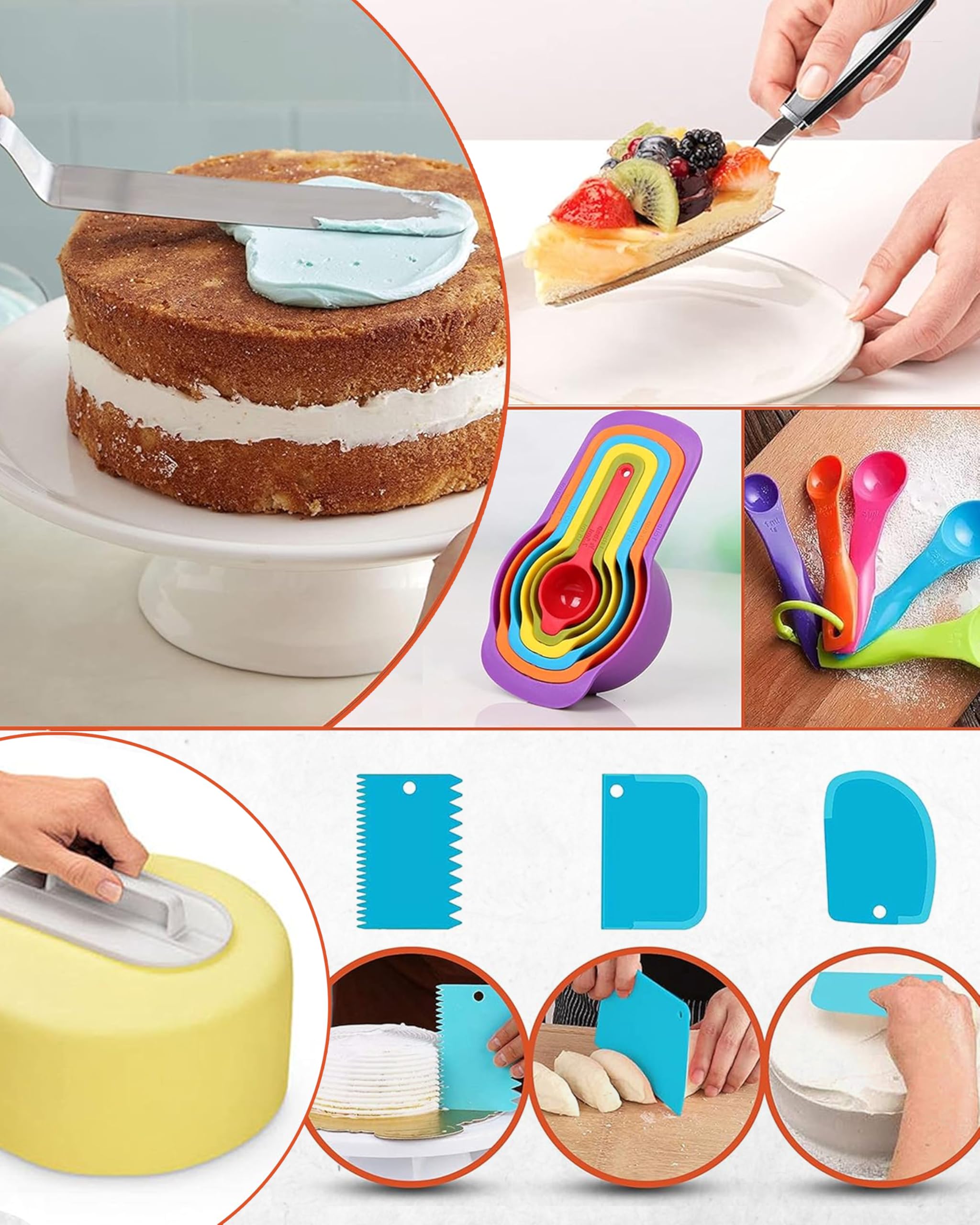 RFAQK 700PCs: nivelador de pasteles para capas uniformes y limpias.