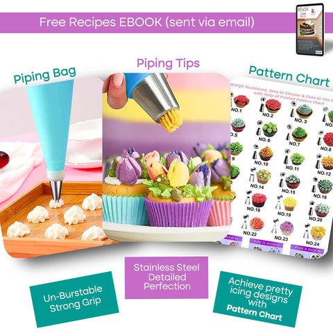 Accesorios de apoyo para cupcakes y galletas de RFAQK para un set completo.