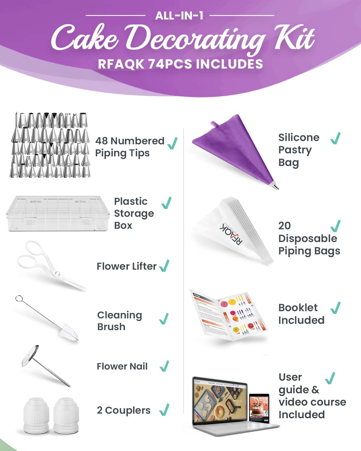RFAQK boquillas de acero 304 para diseños variados y duraderos