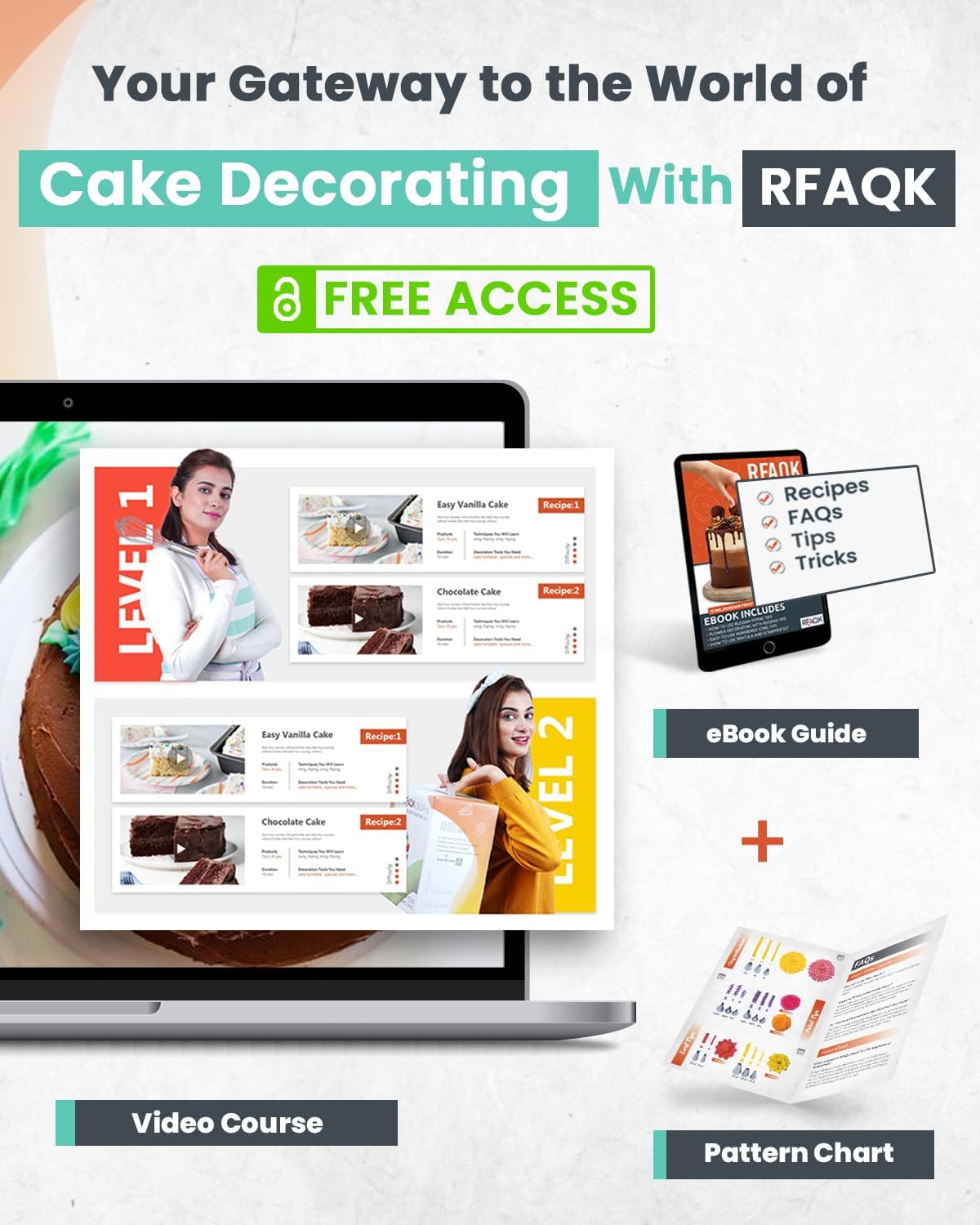 RFAQK bolsas desechables y cepillo para limpieza rápida tras decorar.