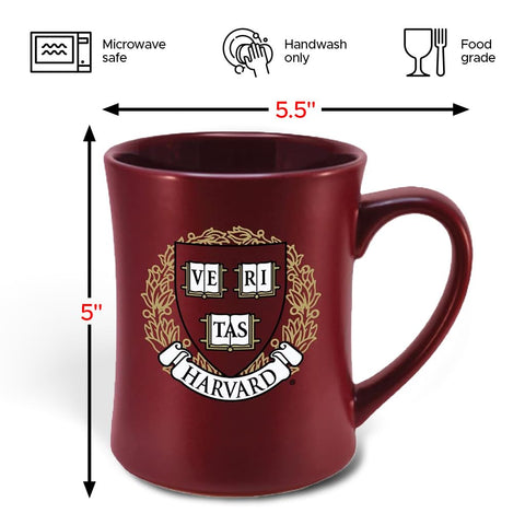 RFSJ Harvard Crimson, capacidad de 16 oz para café, té o chocolate caliente