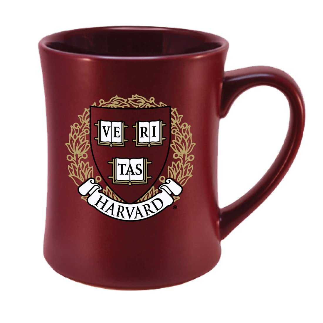 RFSJ Harvard Crimson: taza con logo oficial en el frente, para fanáticos