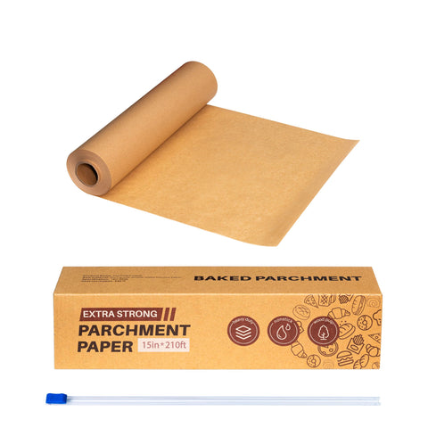 Papel pergamino RGUNALS natural 15in210ft ideal para hornear sin pegar
