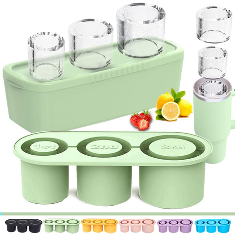 Rhewatin bandeja hielo para tumblers 40oz apilable, ahorro de espacio en la cocina.