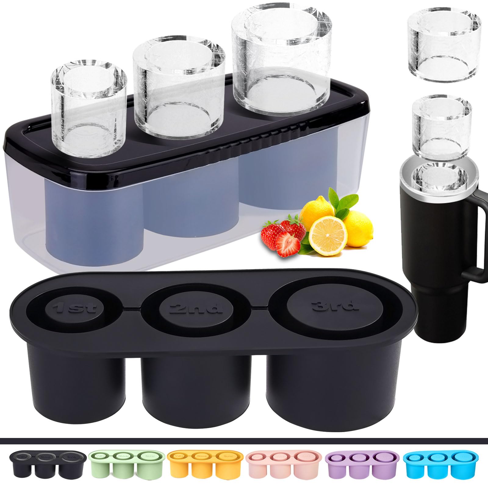 Rhewatin bandeja de hielo para tumbler encaja Stanley 30–40 onzas y mantiene bebidas frías.