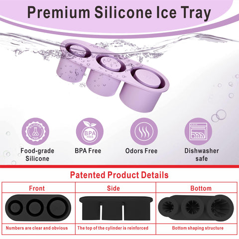 Rhewatin cubos huecos de hielo para vasos térmicos, enfriamiento eficiente.