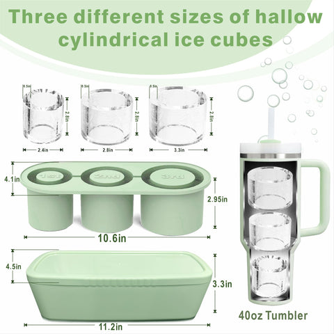 Rhewatin cubos huecos para tumbler 40oz, enfriamiento prolongado de la bebida.