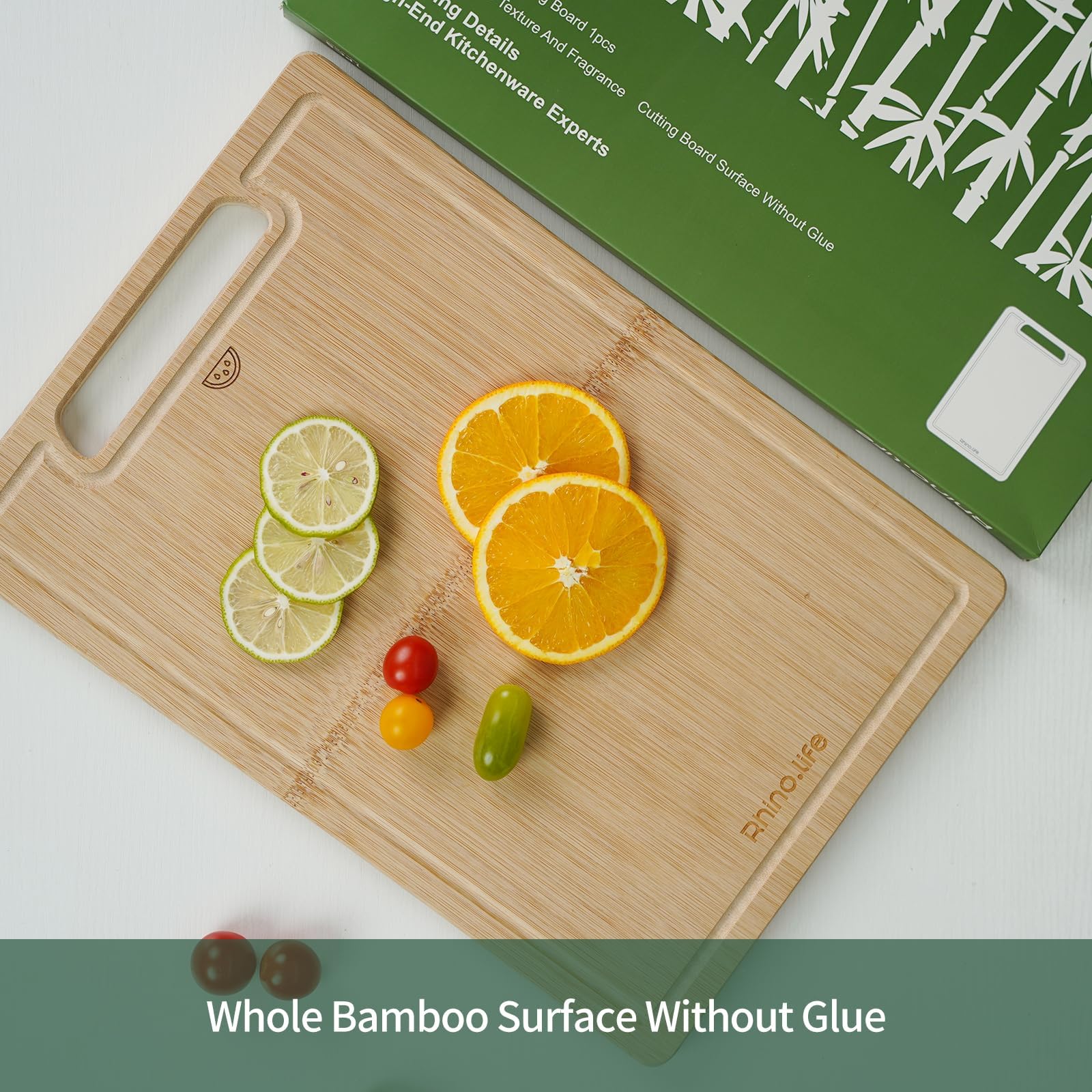 RhinoLife tabla de corte grande para usos múltiples: carne, verduras y frutas.