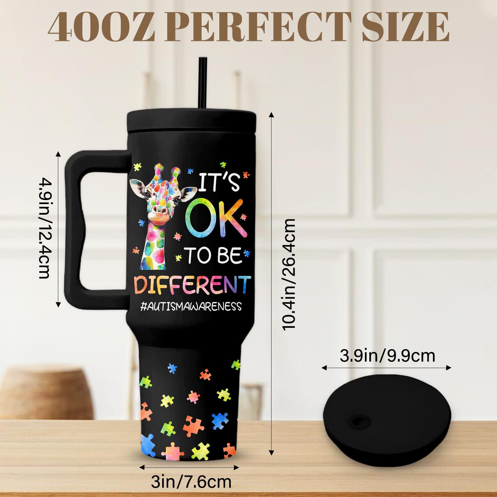 Tumbler RHONGE 40oz con acabado inoxidable, duradero para uso diario y regalos.