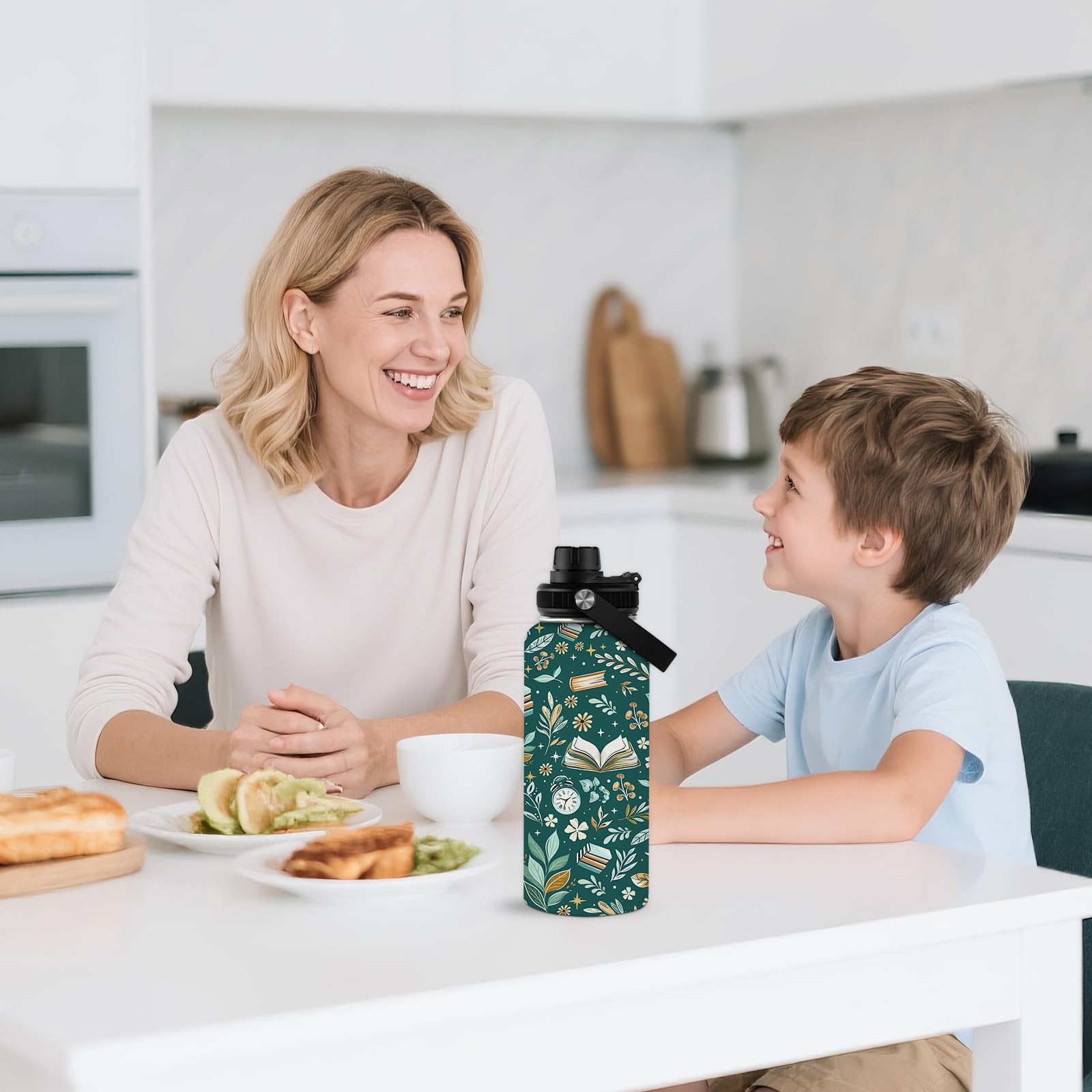 RHONGE Reading Bottle 32 onzas para actividades deportivas y viajes ligeros.