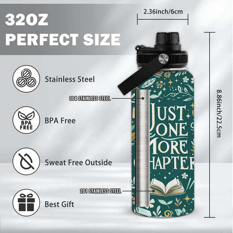 RHONGE Reading Bottle 32 onzas con mango ergonómico para un agarre cómodo.