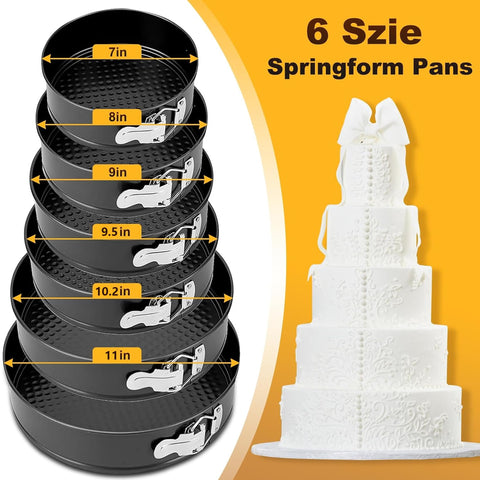 RHQQ molde tarta desmontable de 9 pulgadas para pasteles uniformes y fácil desmoldeo.