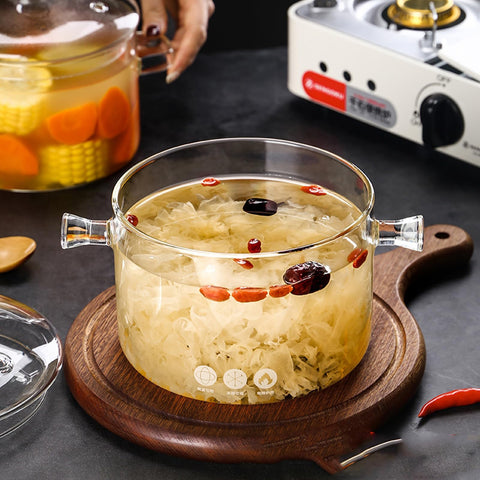 Riavzau Olla de vidrio capacidad para 1-2 porciones.